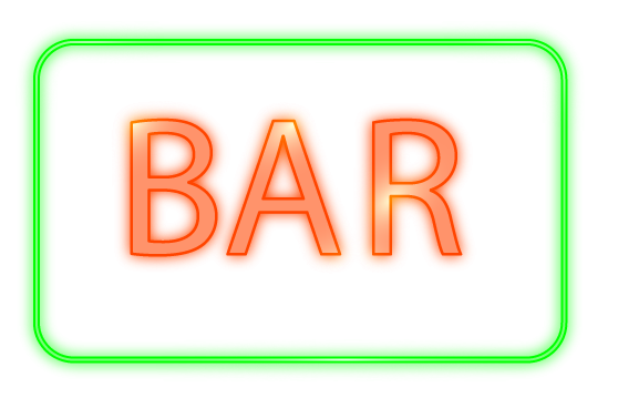 Download Bar Neon Sign - Orange - Full Size PNG Image - PNGkit