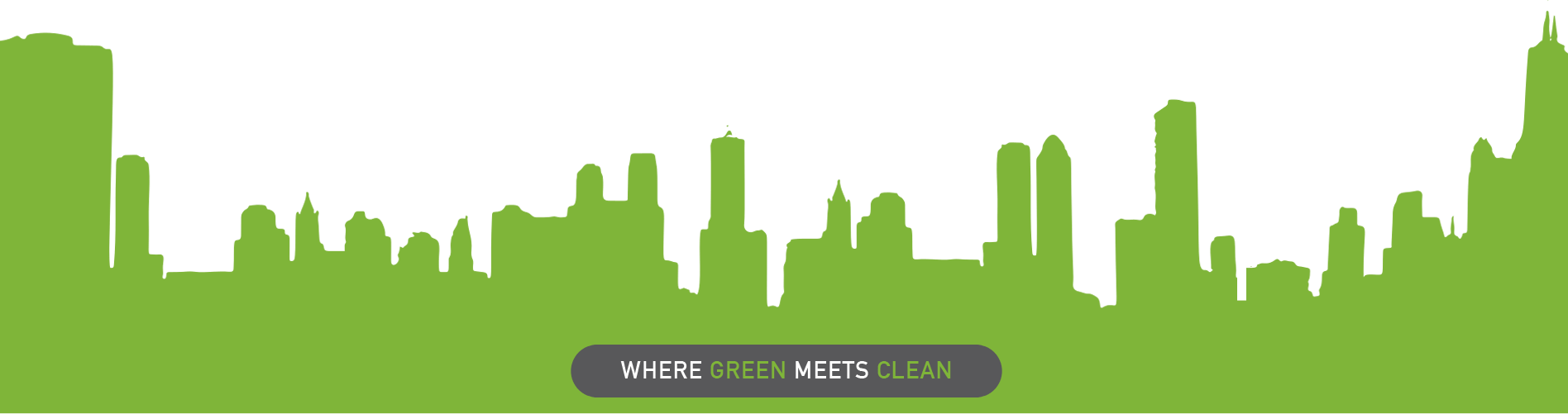 Image Of A Green City Skyline Silhouette With A Grey - Skyline (1896x501), Png Download
