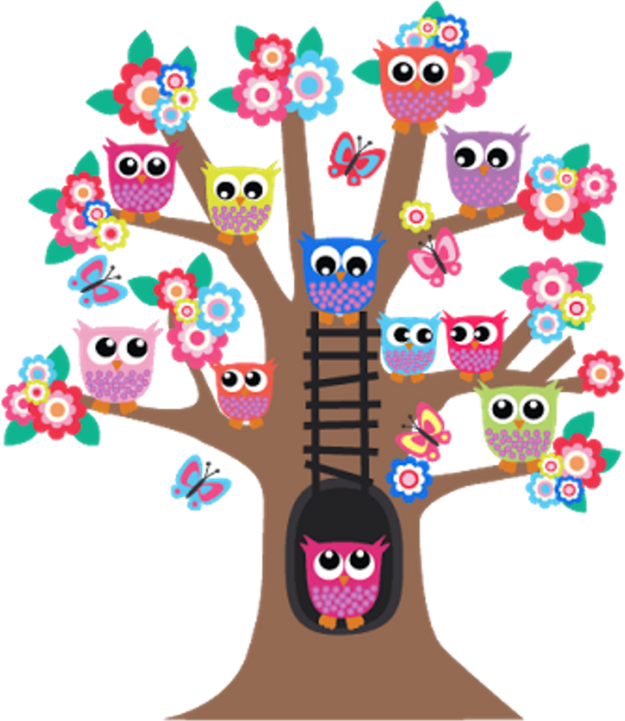 Cartoon Owls Family (1024x1024), Png Download