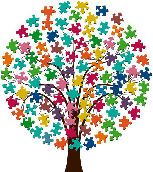 News - Tree With Puzzle Pieces As Leaves (960x640), Png Download
