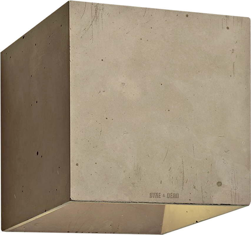 Concrete Wall Lamp Brown - Wood (900x900), Png Download