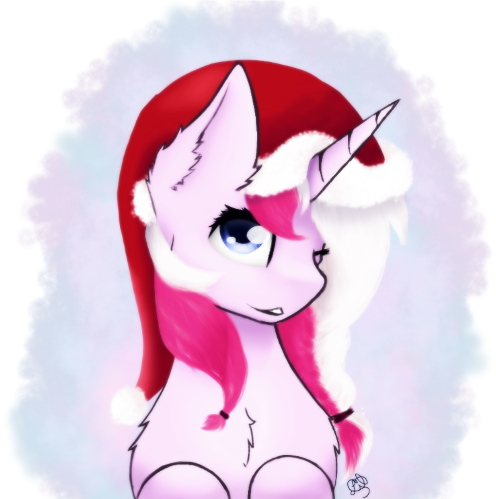 Lilrandum, Bloom, Bust, Christmas, Edit, Hat, Holiday, - Cartoon (1024x1024), Png Download