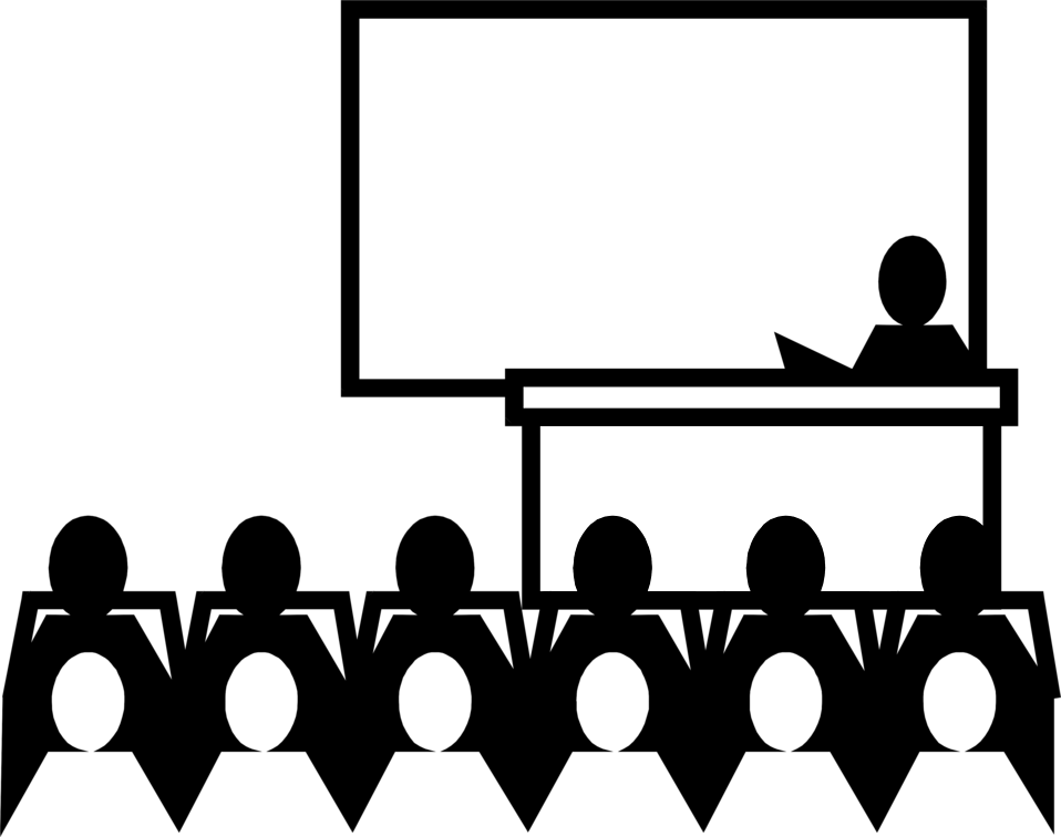 Teacher Talking To Student Clipart Black And White - Lectures Clipart (958x756), Png Download