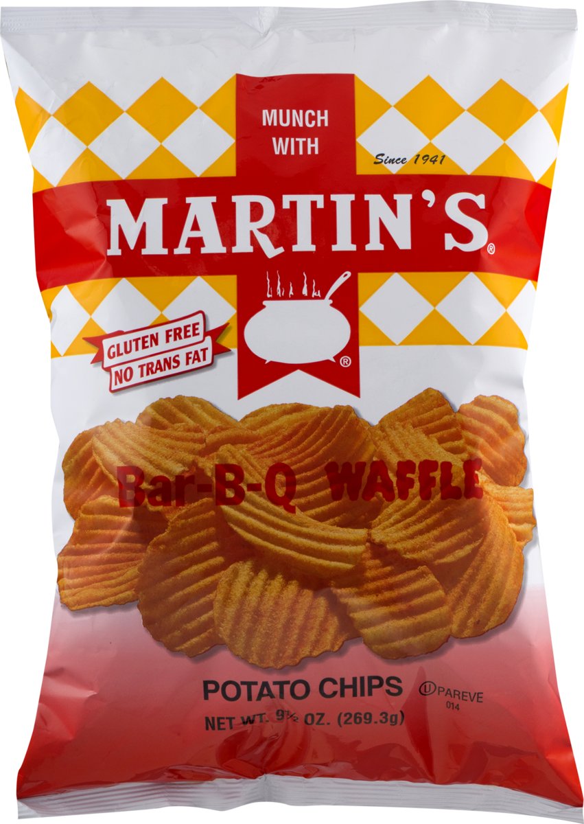 Martin's Barbecue Waffle Chips (851x1200), Png Download