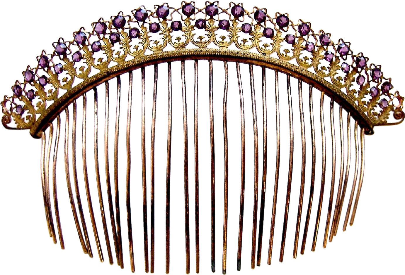 A Fine Regency Or Late Georgian Fire Gilded Tiara Comb - Tiara (1381x1381), Png Download