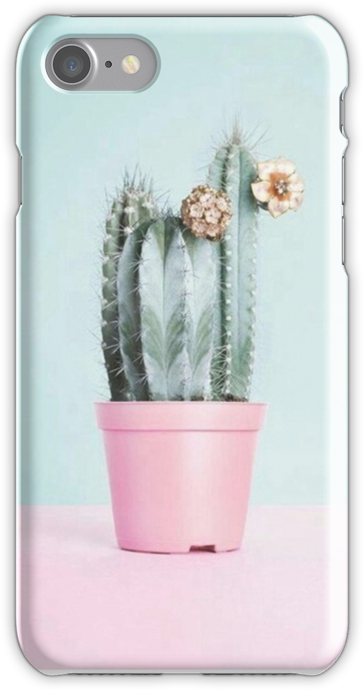 Cute Cactus Iphone 7 Snap Case - Pastel Cactus (750x1000), Png Download