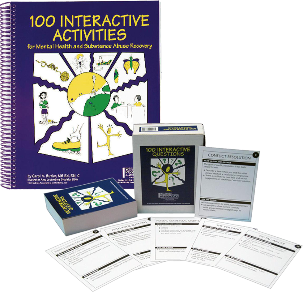 100 Interactive Activities Book And Cards Set - 100 Interactive Activities For Mental Health And Substance (1000x1000), Png Download