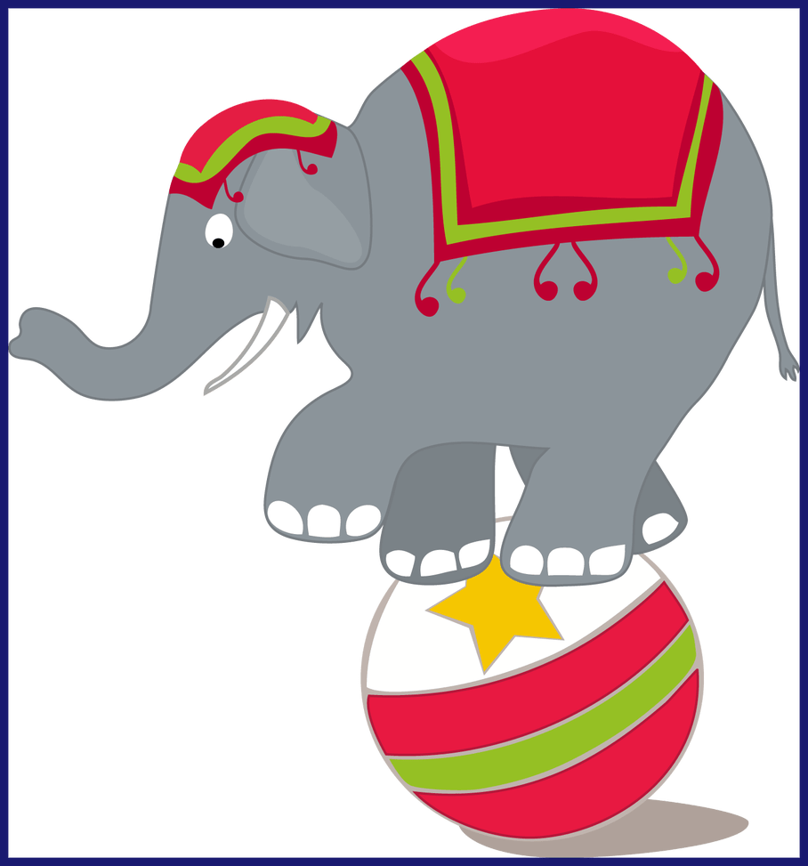 Clip Art Library Download The Best Circo Png Pesquisa - Transparent Circus Elephant Clipart (908x973), Png Download