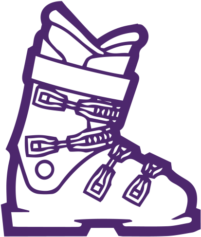 Ski Boot Fitting - Ski Boots Silhouette (599x583), Png Download