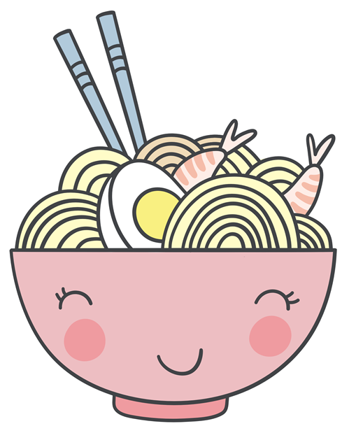 Happy Pink Ramen (618x618), Png Download
