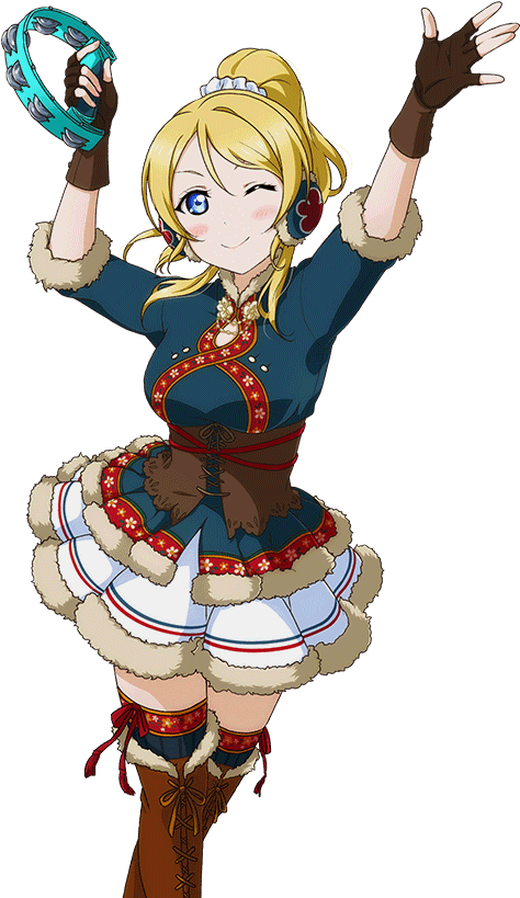 Transparent - Idolized - Eli Ayase Snowy Mountain (1024x1024), Png Download