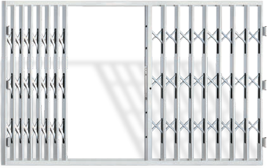 Folding Safety Door - Big Steel Folding Doors (876x551), Png Download