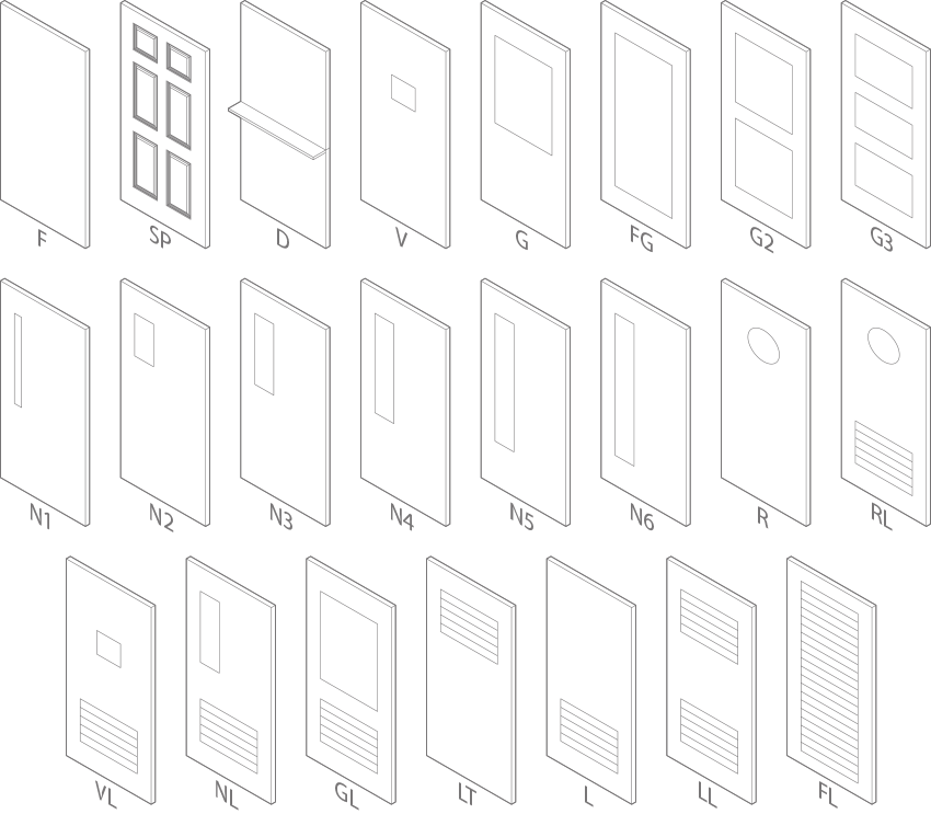 Metal Door - Hollow Metal Door Types (850x743), Png Download
