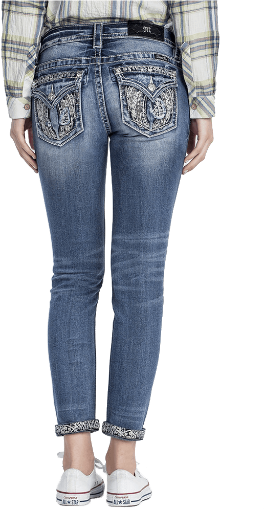 Jp8872ak 300 Medium Dark Blue Back 2 - Miss Me Wing Capri (924x1000), Png Download