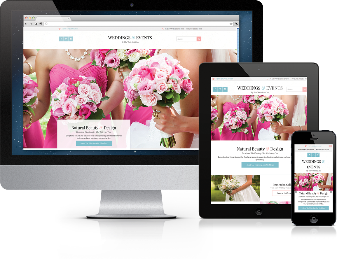 The Watering Can Weddings, Webiste Design, Niagara - Auto Service (1255x954), Png Download