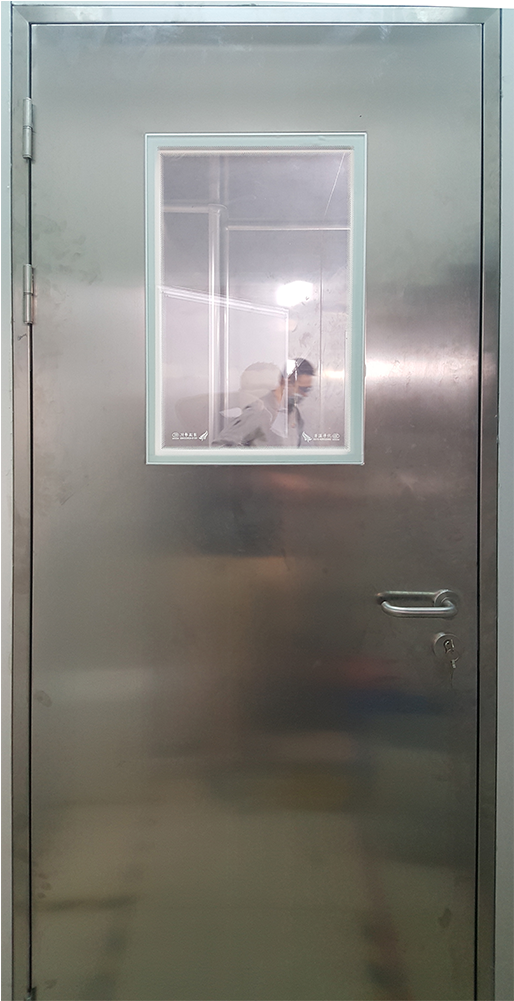 Blue Laboratory Clean Room Door With Full Stainless - Screen Door (1000x1000), Png Download