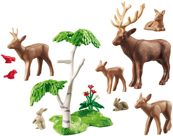 Playmobil Stag With Deer Family - Familia De Ciervos Playmobil (700x490), Png Download