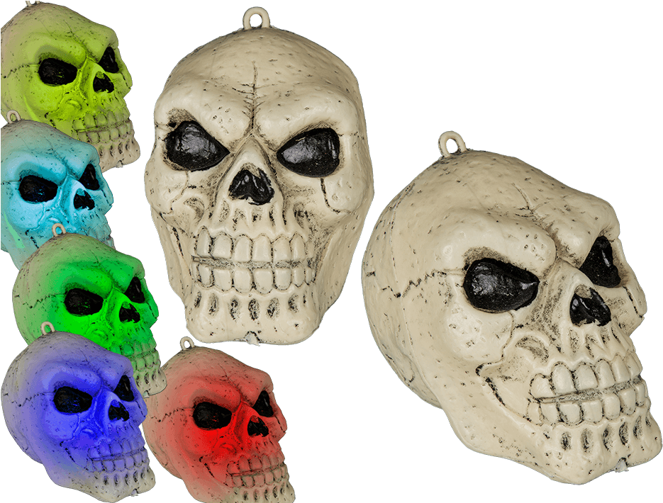 Plastic Skull With Colour Changing Led Ca - Skull (945x709), Png Download