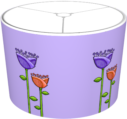 Fun Doodle Flowers Purple Orange - Cartoon (674x516), Png Download