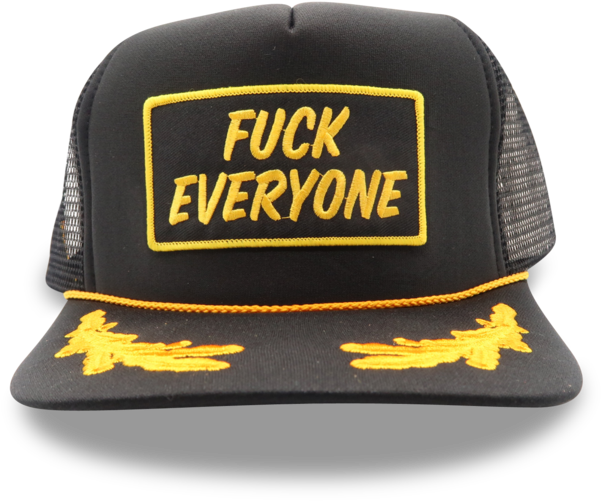 "fuck Everyone" Patch Captain Hat Rolling Death Maui - Baseball Cap (600x600), Png Download