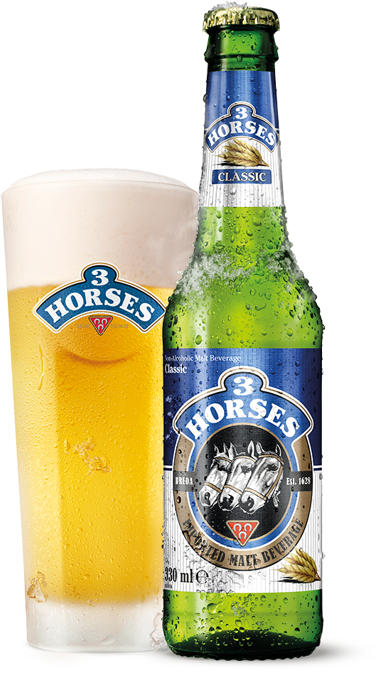 3 Horses - 3 Horses Non Alcoholic Malt Beverage (1000x1000), Png Download