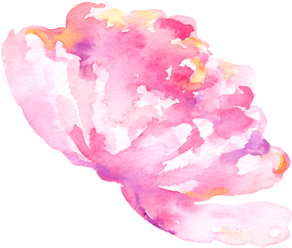 Pink Doodle Flower Cartoon Transparent - Watercolor Paint (1024x873), Png Download