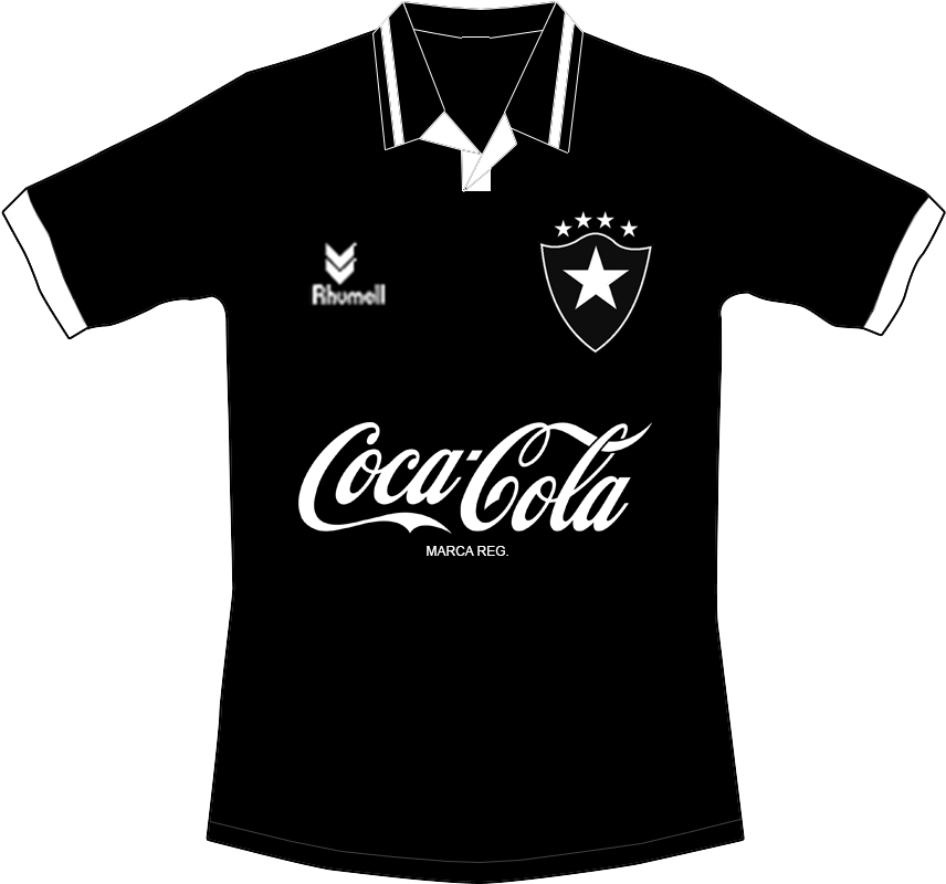 1994 Botafogo Preta - Coca Cola (892x874), Png Download