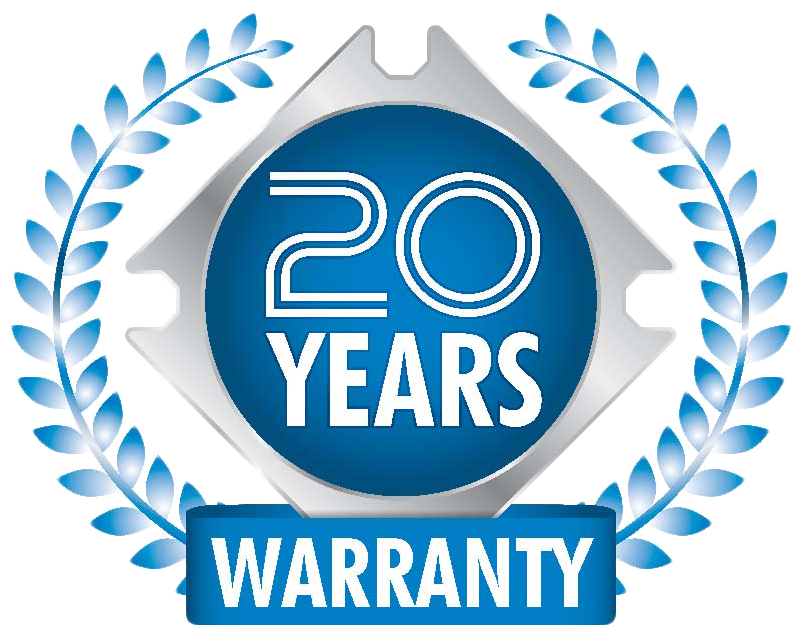 20 Year Warranty Blue - 20 Years Warranty Logo (800x638), Png Download