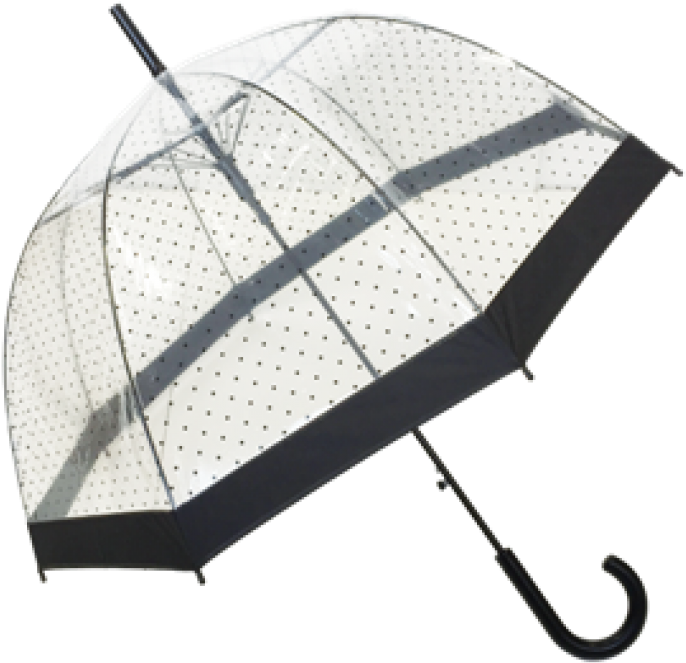 Black Dots Bul1222 - Ombrello Trasparente A Cupola (900x1224), Png Download