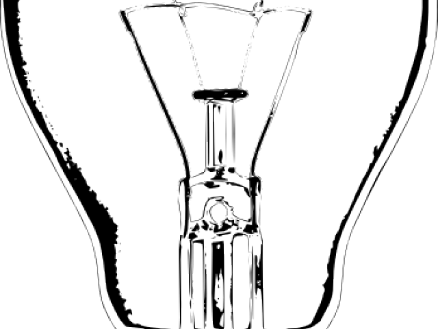 Light Bulb Clipart Sketch - Incandescent Light Bulb (640x480), Png Download
