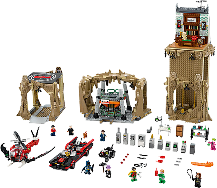 Lego Classic Batcave (1084x811), Png Download