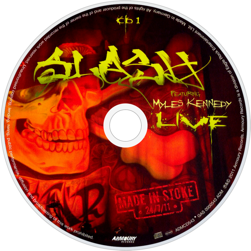 Slash Made In Stoke 24/7/11 Cd Disc Image - Slash Made In Stoke Cover Cd (1000x1000), Png Download