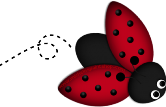Lady Bugs To Paint (640x480), Png Download