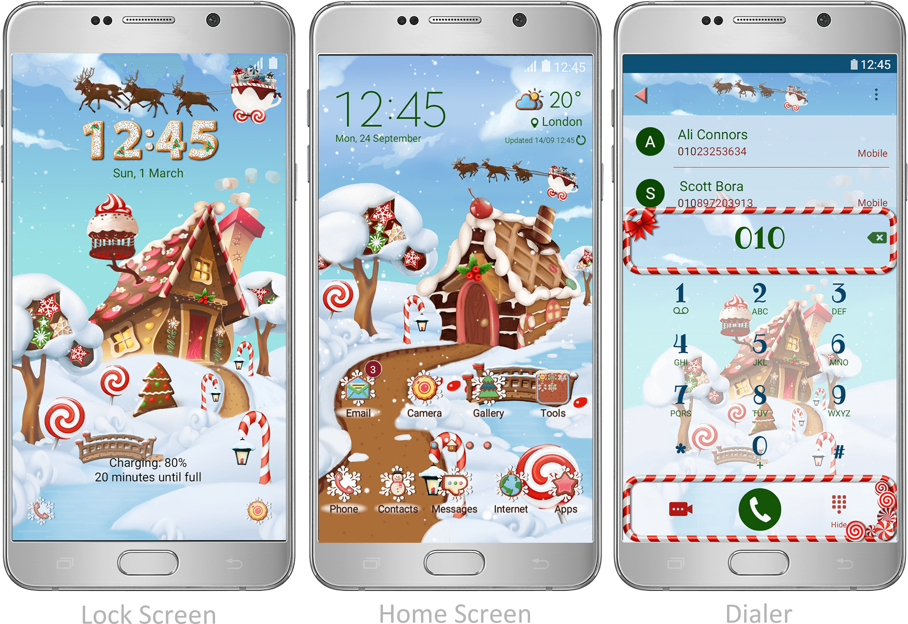Christmas Candyland - Iphone (1789x1240), Png Download