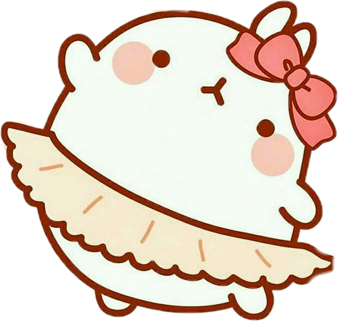 Molang Cute Summer Kawaii Drawing Pictures Png Molang - Molang Cute (671x637), Png Download