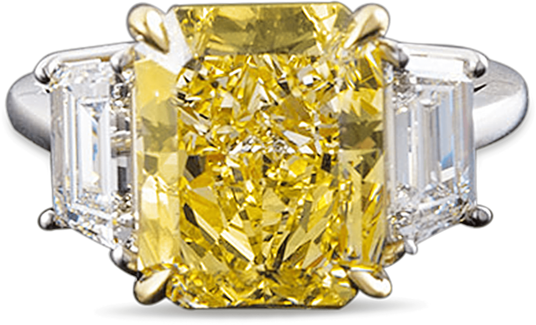 Fancy Yellow Diamond Ring, - Diamond Cut (2500x2000), Png Download