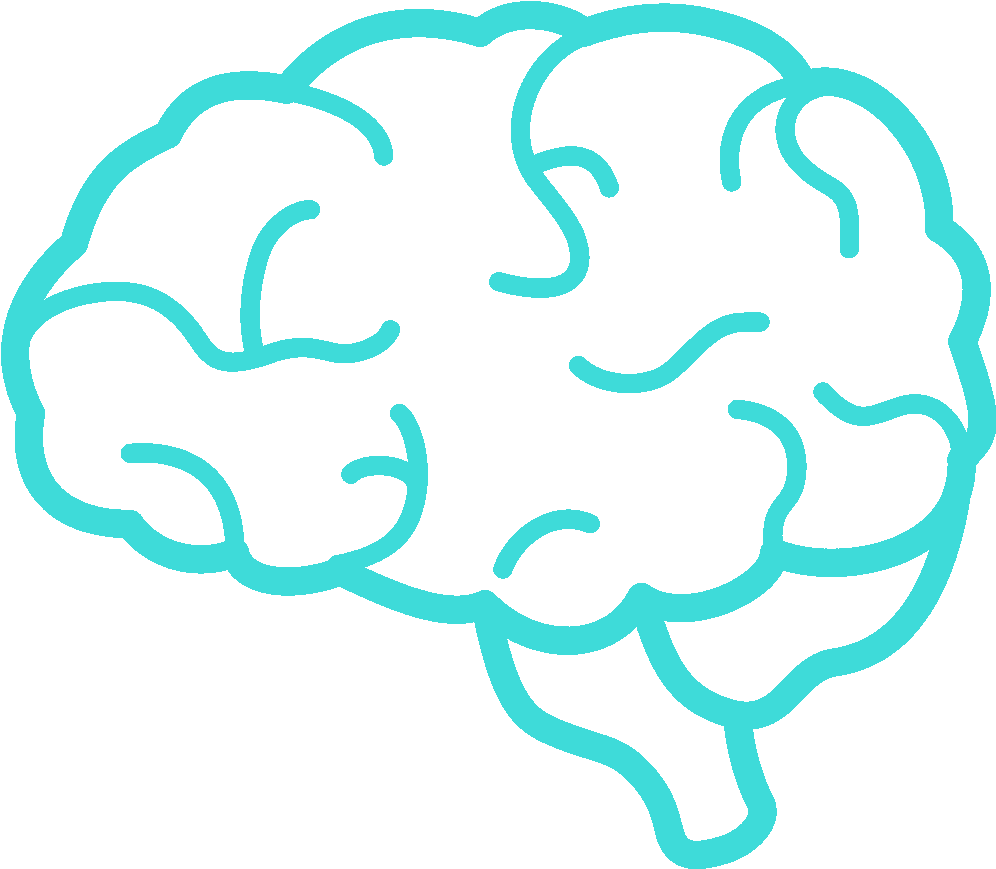 Simple Clip Art Brain (1000x1000), Png Download