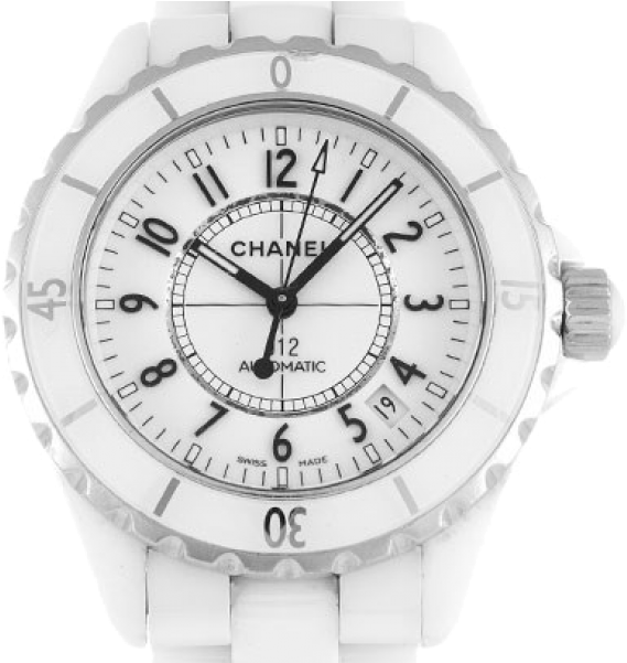 Chanel J12 38mm White H0970 - Chanel J12 (600x600), Png Download