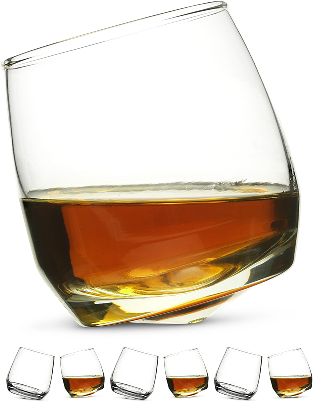 Rocking Whiskey Glasses - Whiskey Glasses (900x900), Png Download