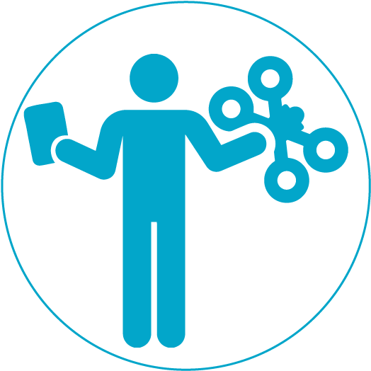 Icon Drone Data Blue - Sign (595x567), Png Download