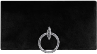 Chanel Black Velvet Clutch Bag - Wristlet (564x720), Png Download