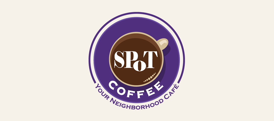 Spot Coffee Logo - Spot Coffee (1120x496), Png Download