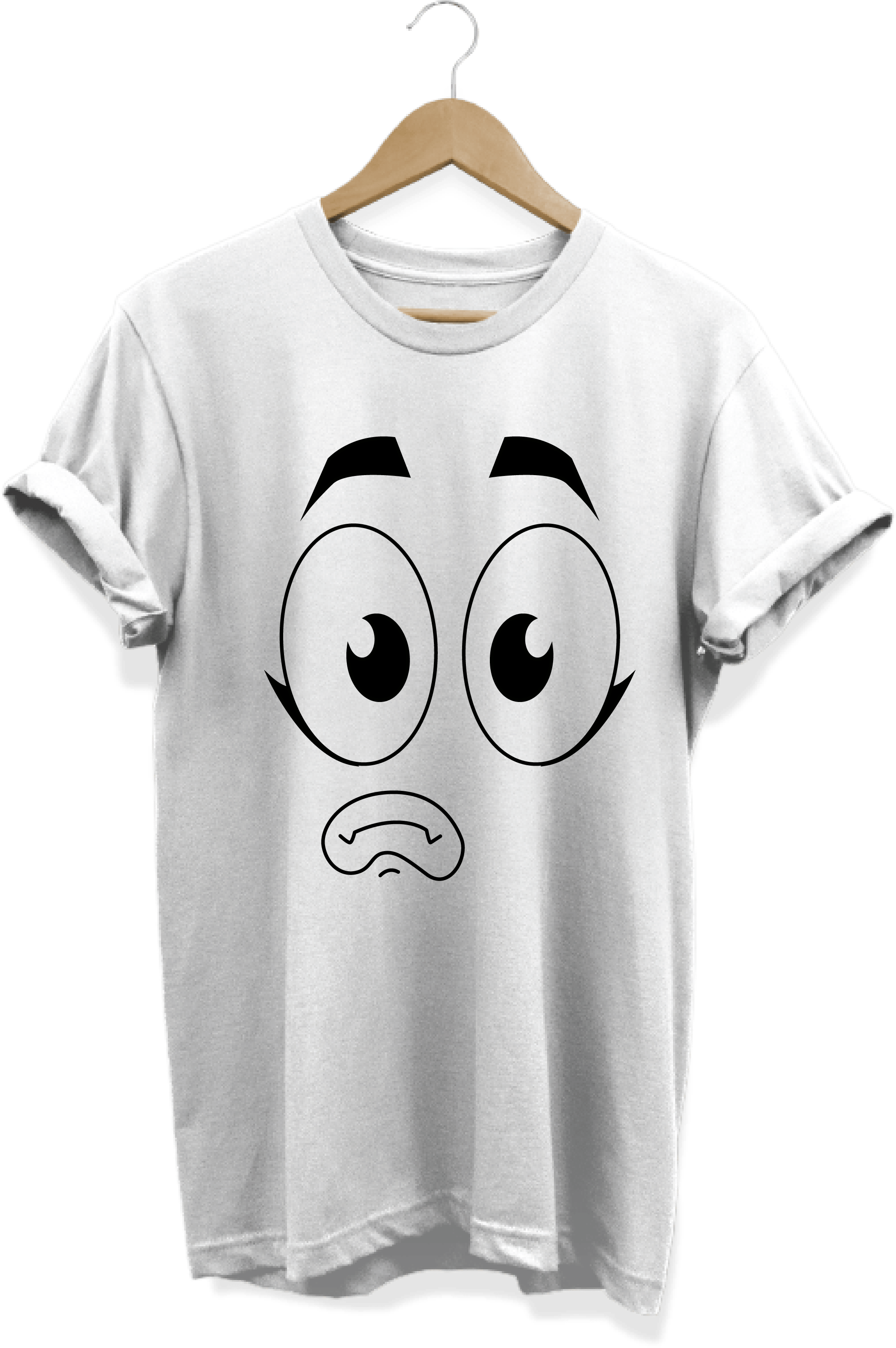 Cute Face Men Half Sleeve T-shirt - T-shirt (3783x3275), Png Download