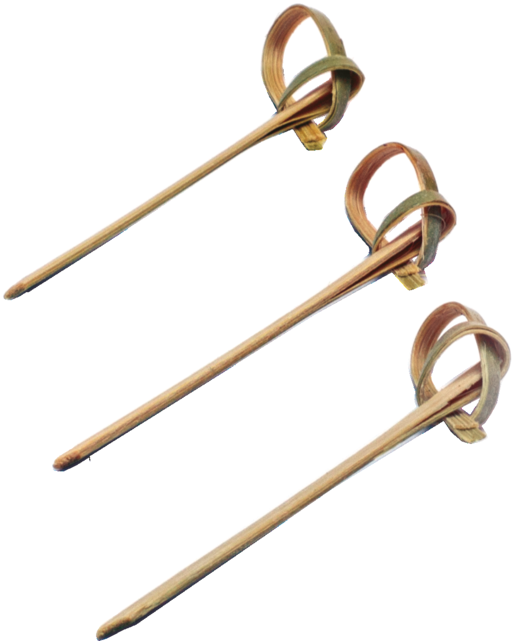 Biodore® Cocktail Sticks, Knot Cocktail Sticks, Bamboo, - Earrings (640x640), Png Download
