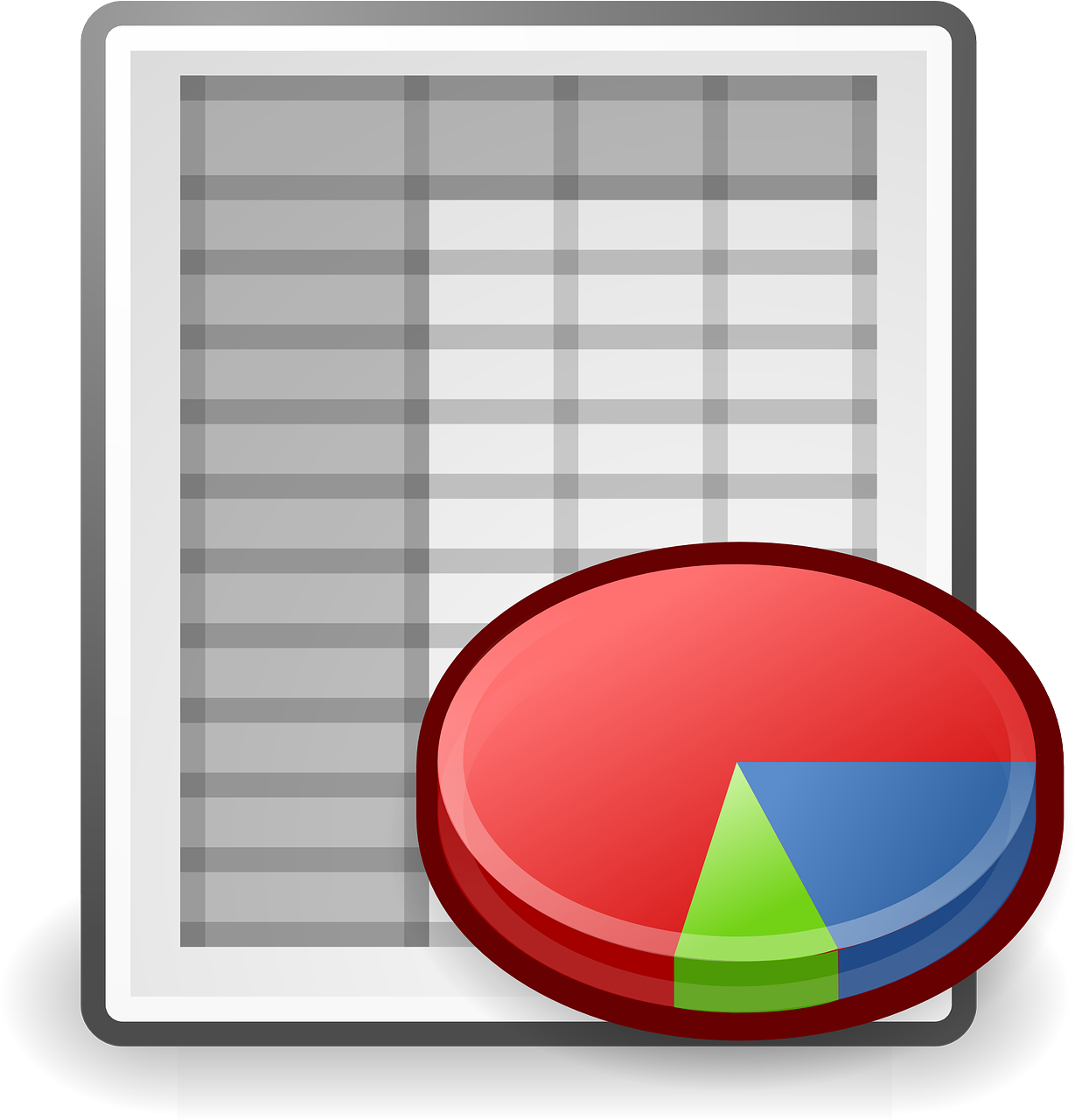 Discovering Sql Server-part 3 - Spreadsheet Clipart (1239x1280), Png Download