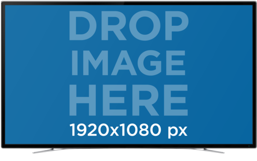 Smart Tv In Frontal View Mockup Over A Png Background - Led-backlit Lcd Display (640x480), Png Download