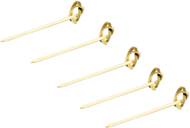 Biodore® Cocktail Sticks, Knot Cocktail Sticks, Bamboo, - Earrings (640x640), Png Download