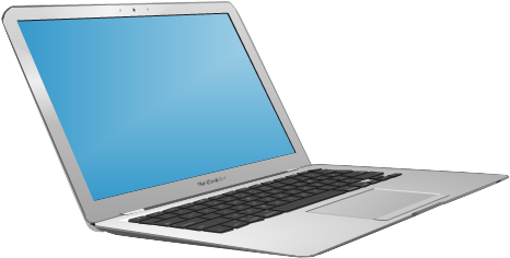 1 Laptop Information - Netbook (640x548), Png Download