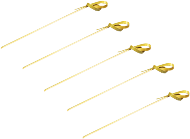 Biodore® Cocktail Sticks, Knot Cocktail Sticks, Bamboo, - Brass (640x640), Png Download