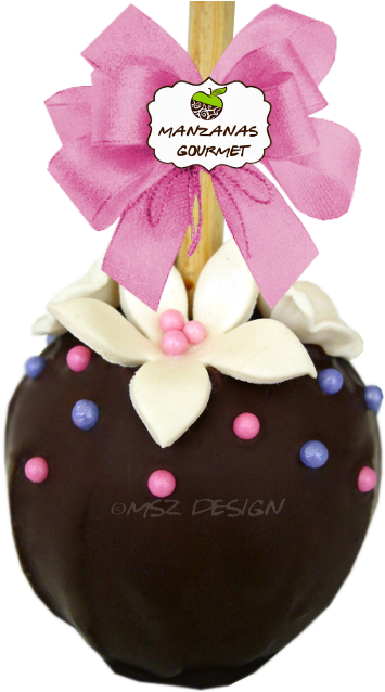Manzana Envuelta De Caramelo Con Capa De Chocolate - Caramel (480x640), Png Download